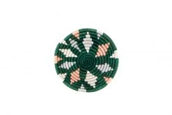 KAZI Small Metallic Floret Jadi Round Basket Home Goods