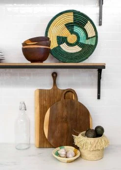 KAZI Home Goods Small Mist Msanii Round Basket