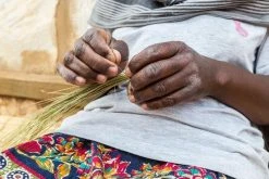 KAZI Small Spiral Metallic Gold Round Basket Home Goods