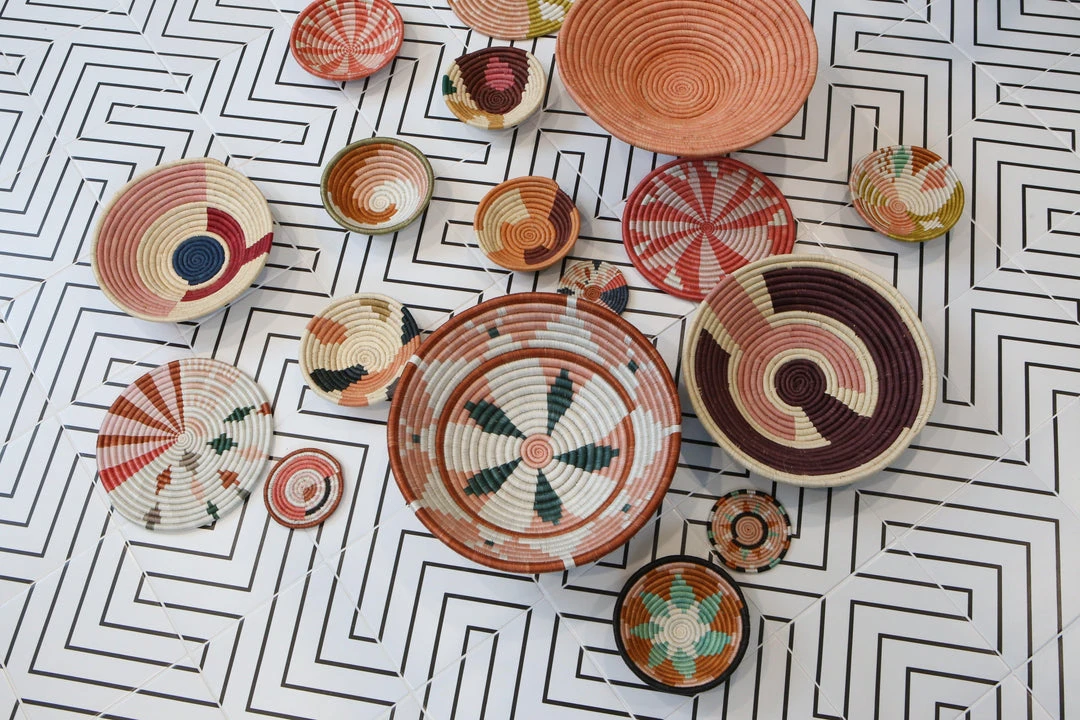 KAZI Home Goods Small Vivid Sukari Round Basket 4 KAZI Home Goods Small Vivid Sukari Round Basket