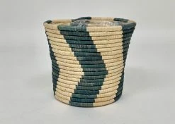 KAZI Home Goods Blue Gray Chevron Planter