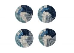 KAZI Abstract Blue Coaster Set Home Goods