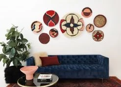 KAZI Home Goods Amelia Burgundy Plate II