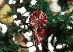 KAZI Fair Trade Berry Pom Pom + Tassel Ornament