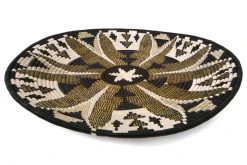 KAZI Home Goods Black Fleur Plate 8 KAZI Home Goods Black Fleur Plate