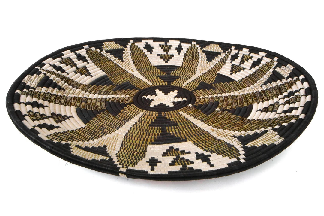 KAZI Home Goods Black Fleur Plate 5 KAZI Home Goods Black Fleur Plate