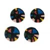 KAZI Black + Neon Mosaic Coasters Home Goods