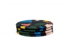 KAZI Black + Neon Mosaic Coasters Home Goods