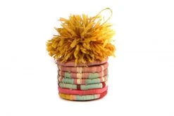 KAZI Best Sellers Blossom Pom Pom Basket Ornament