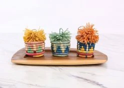 KAZI Best Sellers Blossom Pom Pom Basket Ornament