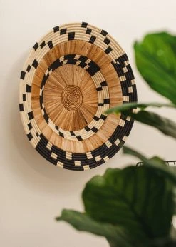 KAZI Home Goods Checkered Banana Bark Jumbo Bowl