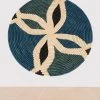 KAZI Cool Color Blocked Extra Large Raffia Wall Plate