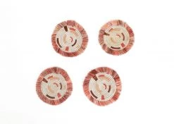 KAZI Coral Geo Fringed Coasters