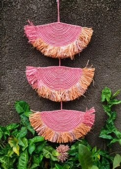 KAZI Home Goods Coral Sunset Raffia Parade Mobile 11 KAZI Home Goods Coral Sunset Raffia Parade Mobile