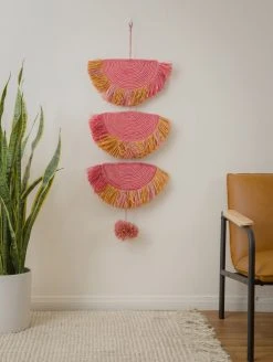 KAZI Home Goods Coral Sunset Raffia Parade Mobile 9 KAZI Home Goods Coral Sunset Raffia Parade Mobile
