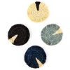 KAZI Home Goods Dash Of Blues Fringed Coasters 2 KAZI Home Goods Dash Of Blues Fringed Coasters
