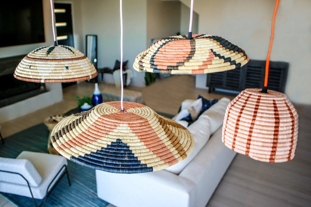 KAZI Dusty Peach Lamp Pendant - Medium Home Goods 4 KAZI Dusty Peach Lamp Pendant - Medium Home Goods