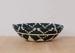 KAZI Extra Large Black + White Kwizera Wall Basket Home Goods