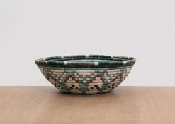 KAZI Home Goods Extra Large Metallic + Silver Blue Akagera Basket