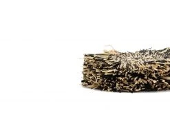 KAZI Fringed Black Coaster Set