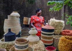 KAZI Fringed Black Stool Furniture