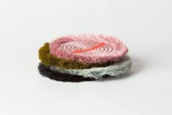 KAZI Fringed Multicolor Neon Coaster Set 7 KAZI Fringed Multicolor Neon Coaster Set
