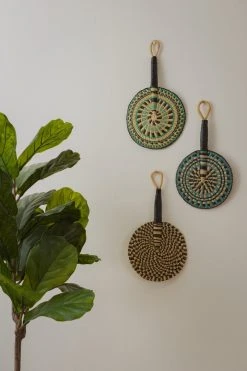 KAZI Garden Greens Round Hand Fan