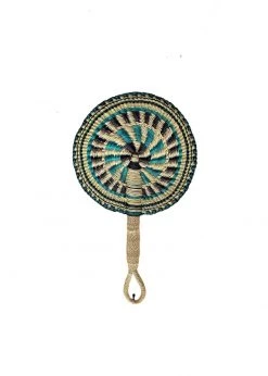 KAZI Garden Greens Round Hand Fan
