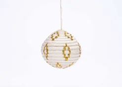 KAZI Globe Ornament - Gold Metallic Fair Trade
