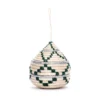 KAZI Fair Trade Green + Silver Bulb Ornament
