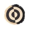 KAZI Half Bullseye Fringed Black Wall Disc Home Goods 1 KAZI Half Bullseye Fringed Black Wall Disc Home Goods