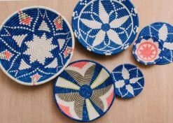 KAZI Jumbo Lake + Peach Pink Intore Wall Bowl Home Goods