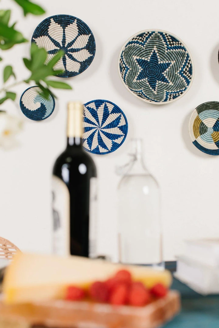 KAZI Large Blue Night Hope Wall Basket 7 KAZI Large Blue Night Hope Wall Basket