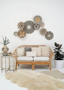 KAZI Home Goods Large Gold Hope Wall Basket