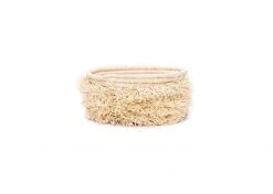 KAZI Medium Fringe Kisasa Round Basket Home Goods