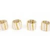 KAZI Metallic Gold + Silver Napkin Ring Set