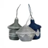 KAZI Metallic Silver + Blue Night Ornament Set Fair Trade 2 KAZI Metallic Silver + Blue Night Ornament Set Fair Trade