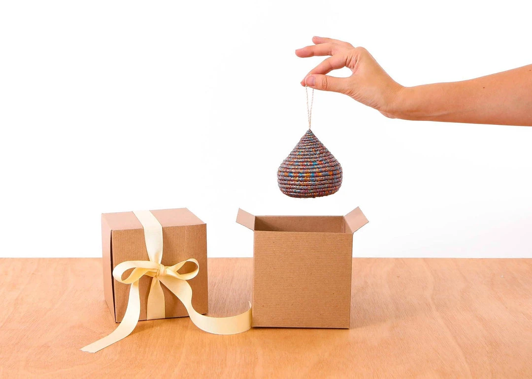 KAZI Multicolor Metallic Bulb Ornament Fair Trade 6 KAZI Multicolor Metallic Bulb Ornament Fair Trade