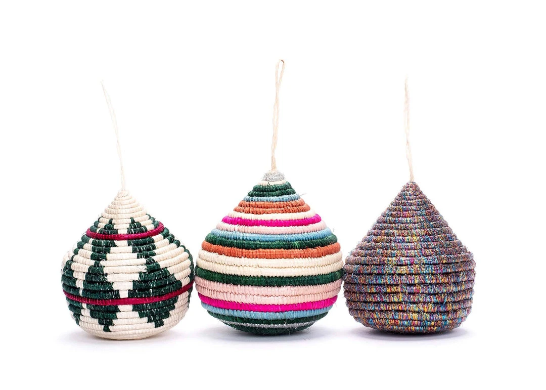 KAZI Multicolor Metallic Bulb Ornament Fair Trade 4 KAZI Multicolor Metallic Bulb Ornament Fair Trade