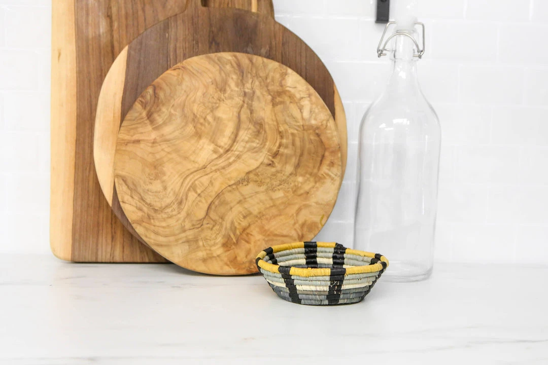 KAZI Mustard + Gray Catch All Basket Home Goods 4 KAZI Mustard + Gray Catch All Basket Home Goods