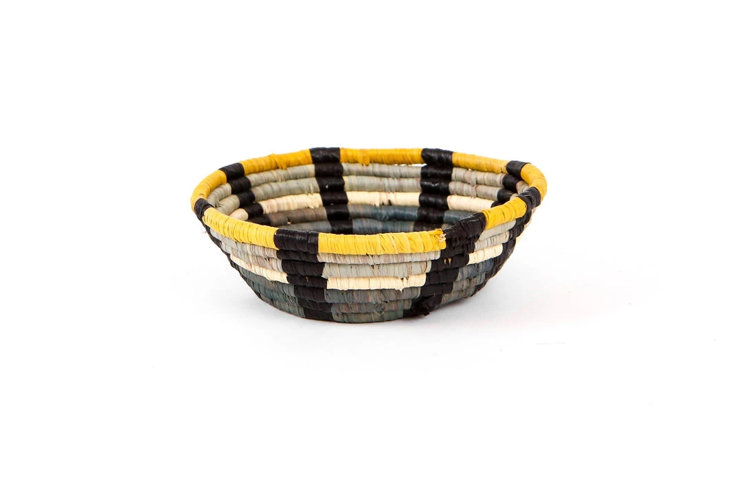 KAZI Mustard + Gray Catch All Basket Home Goods 3 KAZI Mustard + Gray Catch All Basket Home Goods