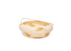 KAZI Mustard Spotted Storage Basket Home Goods