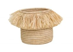 KAZI Home Goods Natural Fringed Large Catch All