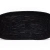 KAZI Home Goods Natural Handle + Black Raffia Rectangular Tray 2 KAZI Home Goods Natural Handle + Black Raffia Rectangular Tray