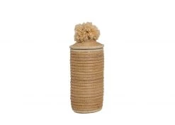 KAZI Home Goods Natural Tina Pom Pom Box