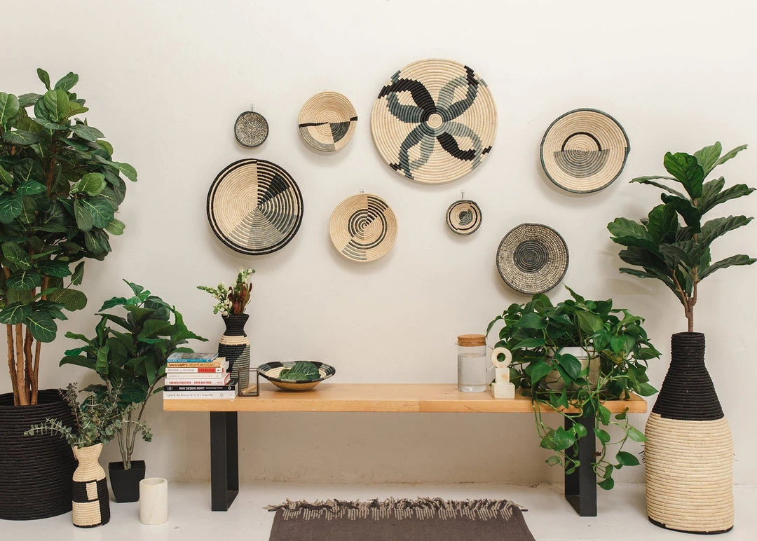 KAZI Home Goods Nea Opal Gray Wall Plate I 4 KAZI Home Goods Nea Opal Gray Wall Plate I