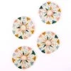 KAZI Nyota Metallic Floret Oversized Coaster Set 2 KAZI Nyota Metallic Floret Oversized Coaster Set