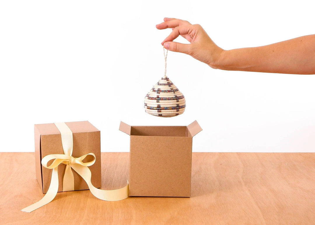 KAZI Fair Trade Patterned Multicolor Metallic Bulb Ornament 5 KAZI Fair Trade Patterned Multicolor Metallic Bulb Ornament