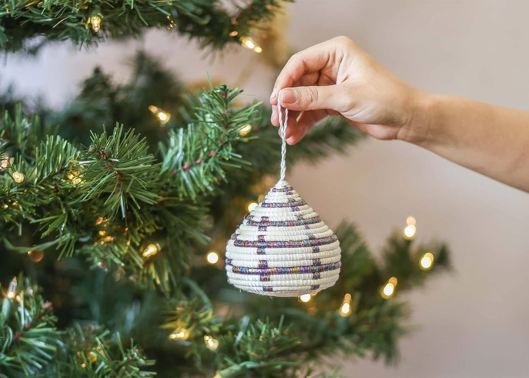 KAZI Fair Trade Patterned Multicolor Metallic Bulb Ornament 4 KAZI Fair Trade Patterned Multicolor Metallic Bulb Ornament