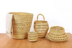 KAZI Home Goods Round Tapered All Natural Lace Basket 8 KAZI Home Goods Round Tapered All Natural Lace Basket
